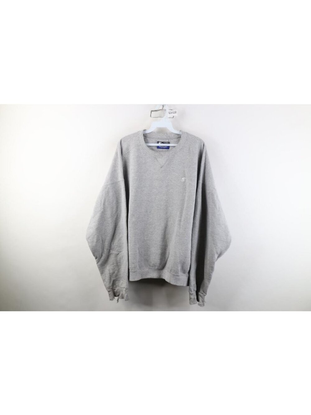 Vintage 90s Starter Mens XL Distressed Boxy Fit Crewneck Sweatshirt Heather Gray